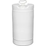15 Gallon White Tight Head Plastic Drum, UN Rated, 2" & 3/4" Fittings