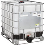 275 Gallon IBC Tote, Rebottled, UN Rated, 2" Camlock Valve, Steel/Composite Pallet