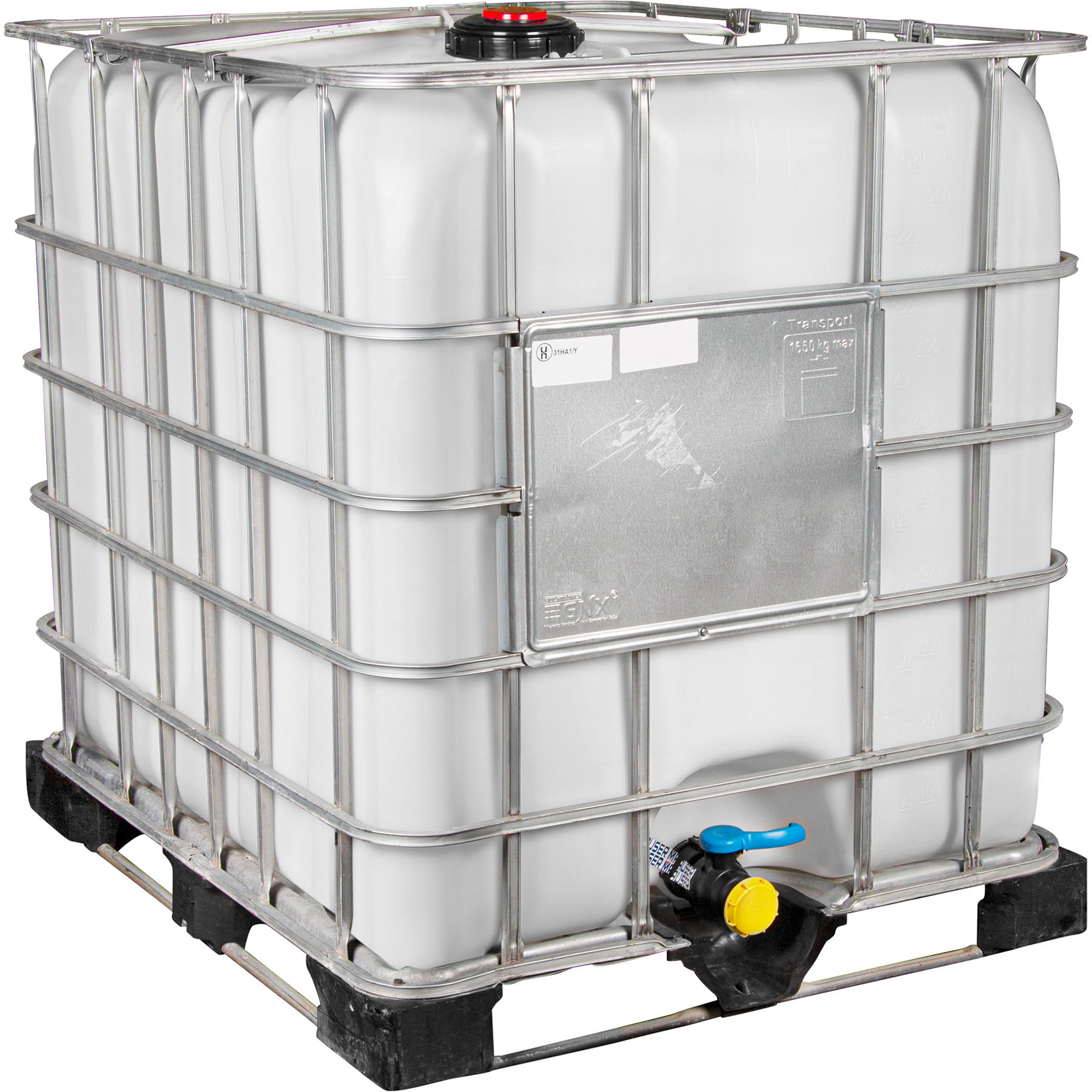 275_gallon_ibc_tote_rebottled_un_rated_2_22_camlock_valve_composite_steel_pallet_26wc2b_1 275 Gallon IBC Tote, Rebottled, UN Rated, 2" Camlock Valve, Composite/Steel Pallet - Image 1