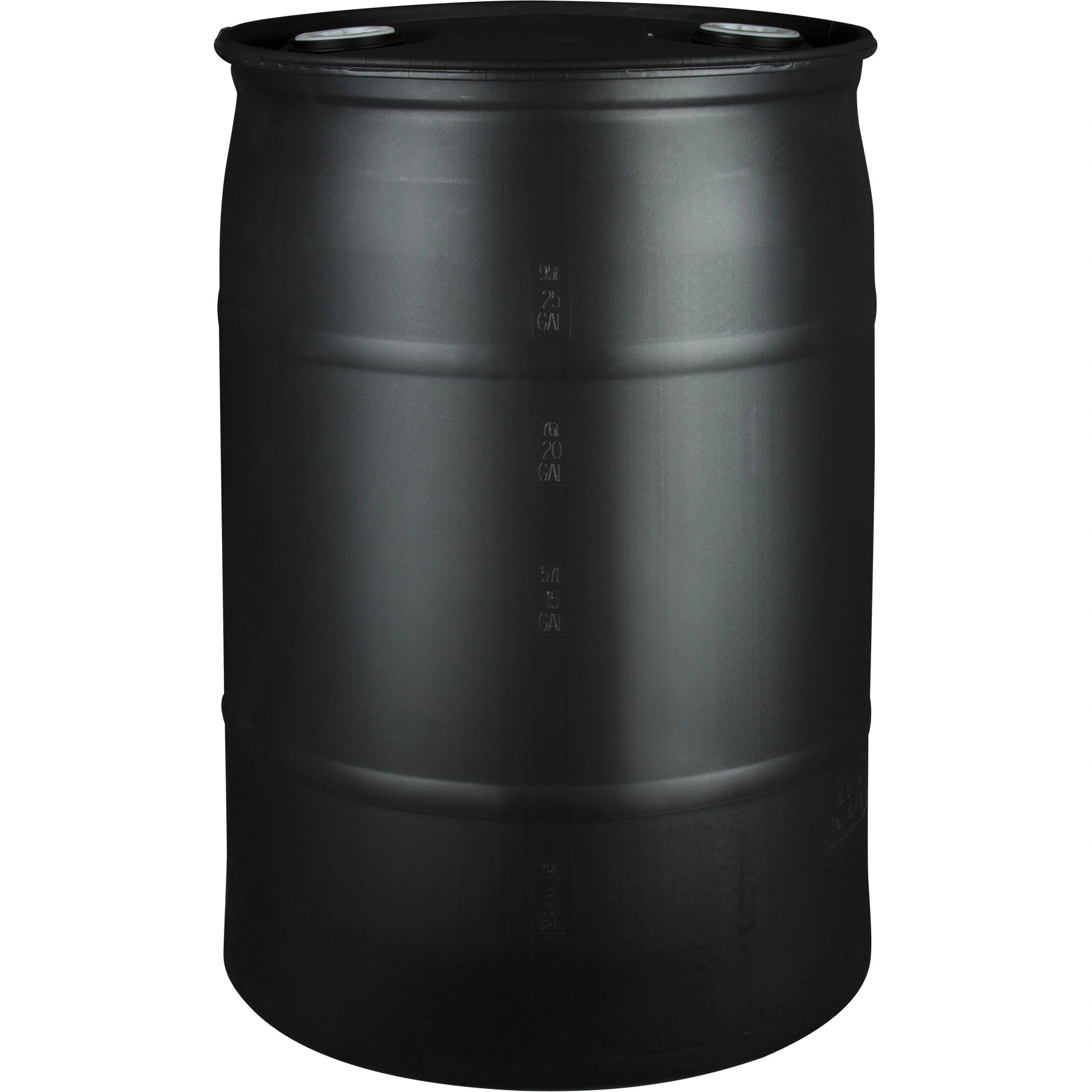30gal-black-tight-head-plastic-drum_un-rated_2in-nps-and-2in-buttress-fittings_56w30k_1 30 Gallon Black Tight Head Plastic Drum, UN Rated, 2" NPS & 2" Buttress Fittings - Image 1