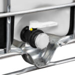 330 Gallon IBC Tote, Rebottled, UN Rated, 2" Camlock Valve, Steel/Composite Pallet - Image 3