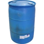 55 Gallon Blue Tight Head Plastic Drum, Reconditioned, Stains & Scratches