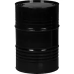 55 Gallon Black Tight Head Steel Drum, Reconditioned, UN Rated, 2" & 3/4" Fittings, Lined