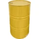 55 Gallon Yellow Tight Head Steel Drum, UN Rated, 2" & 3/4" Fittings, Buna Gasket, Unlined
