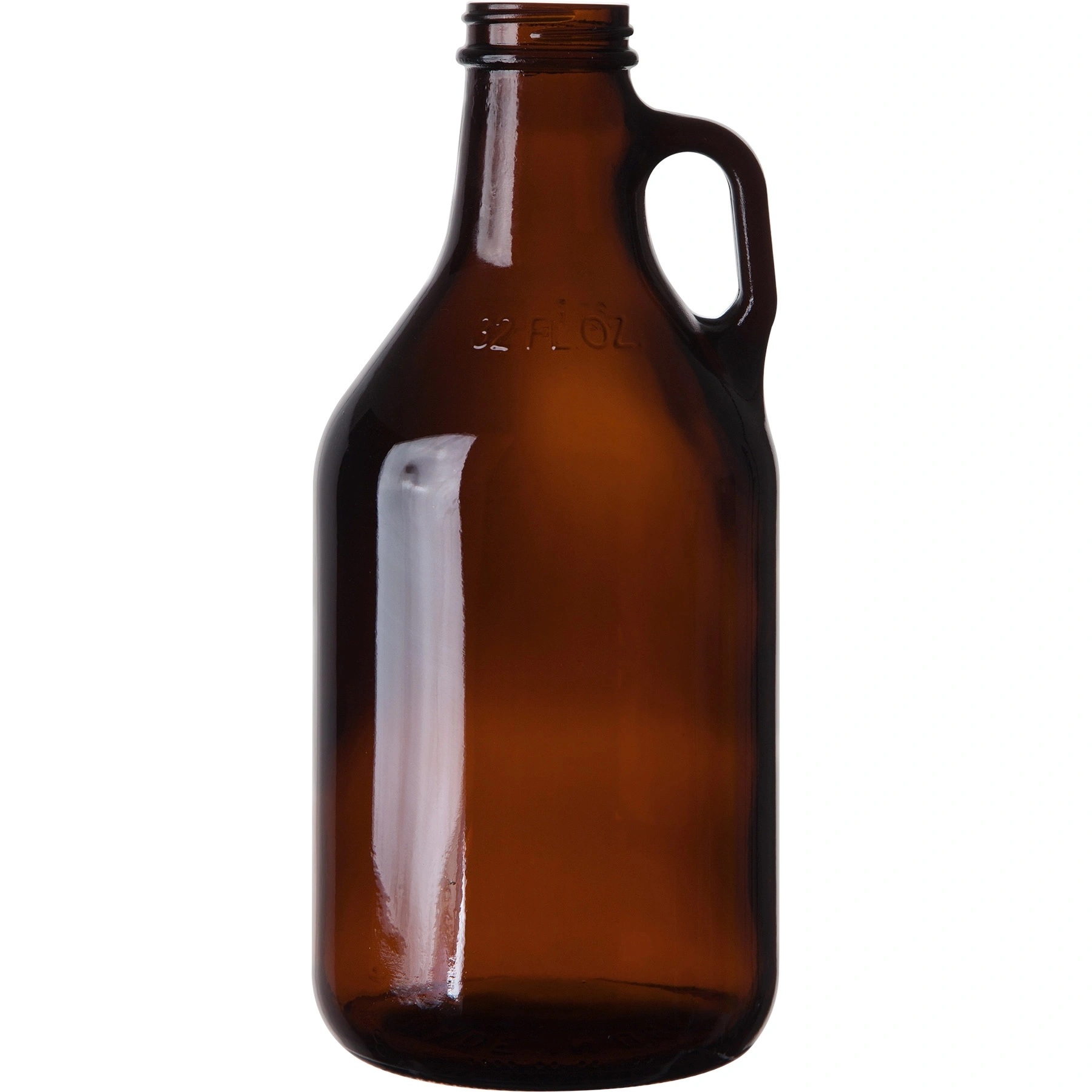V1 32 oz. Amber Glass Beer Growler, 38mm 38-405 - Image 1