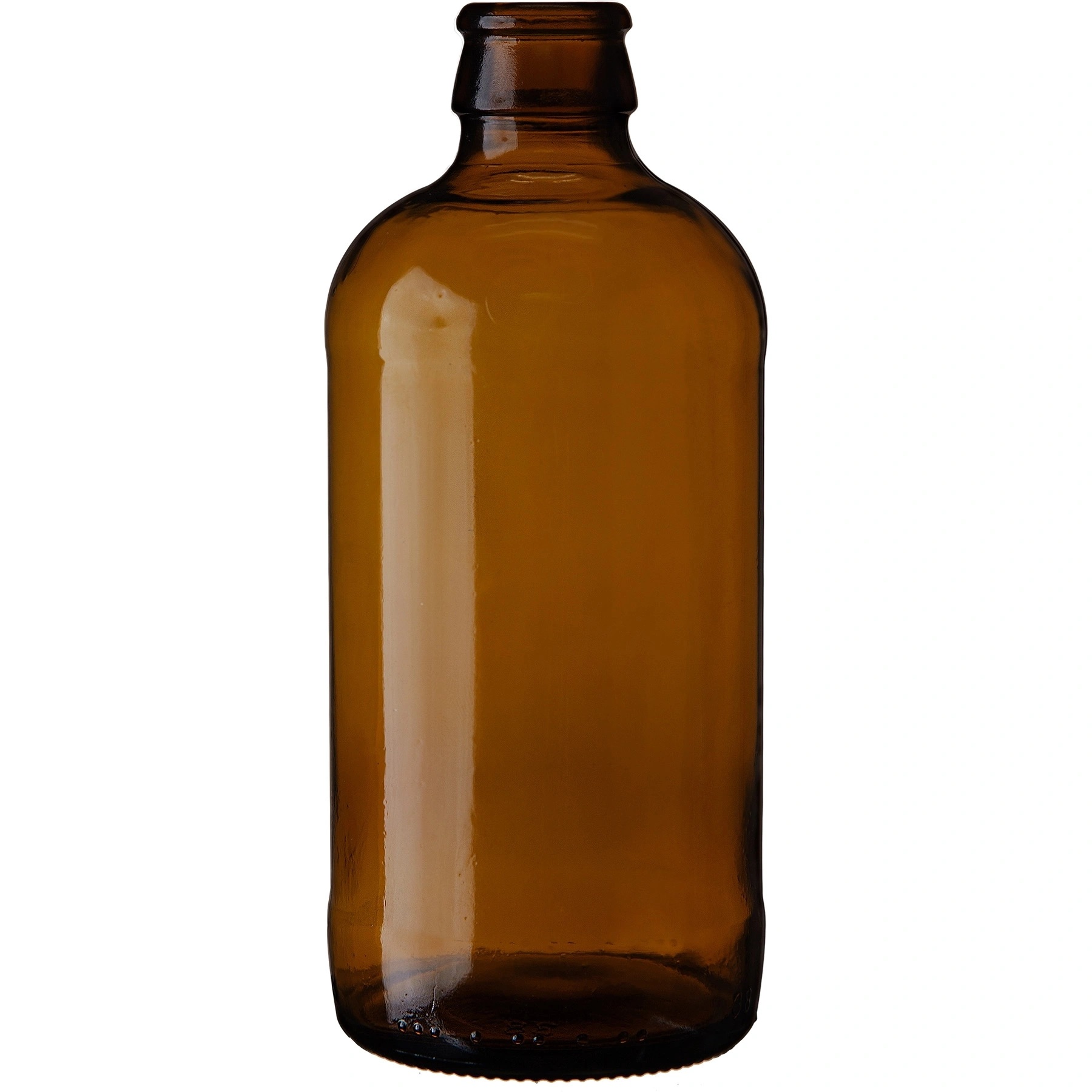 p1 12 oz. (355 ml) Amber Glass Stubby Beer Bottles, Pry-Off Crown, 26-611 (Bulk Pack) - Image 1