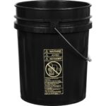 5 Gallon Black Plastic Pail (90 mil), w/Metal Handle (P6 Series)