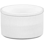 28mm 28-410 White Ribbed (Matte Top) Plastic Cap w/HIS for HDPE - Image 2