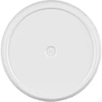 28mm 28-410 White Ribbed (Matte Top) Plastic Cap w/HIS for HDPE - Image 3