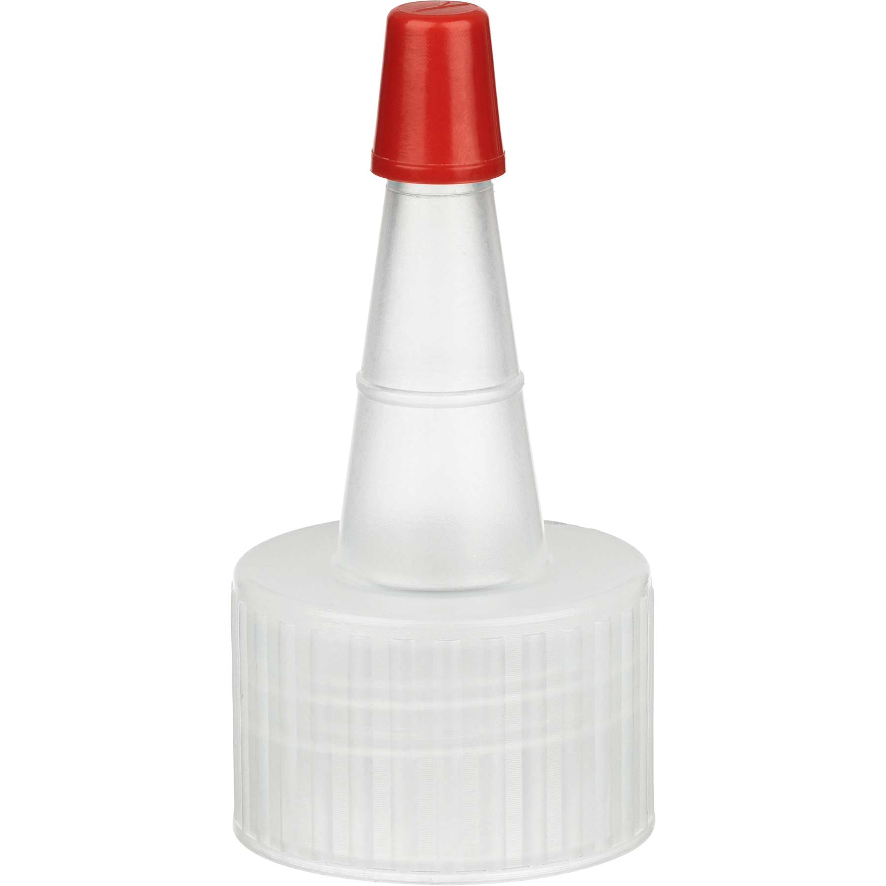 30w24y_1_5 24mm 24-410 Natural Spout Cap with Red Sealer Tip - Image 1