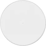38mm 38-400 White Ribbed (Smooth Top) Plastic Cap w/Dual Liner (3-Ply Foam & Universal HIS) - Image 3