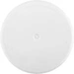 38mm 38-400 White Ribbed (Matte Top) Plastic Cap w/HIS for HDPE - Image 4