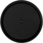 38mm 38-400 Black Ribbed (Matte Top) Plastic Cap w/HIS for HDPE - Image 3